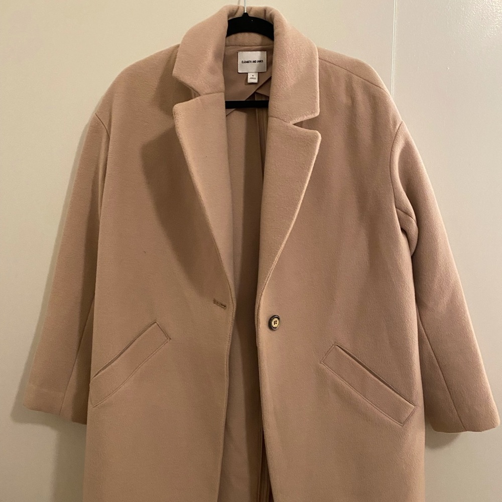 Elizabeth and James Oversized Camel Wool Coat